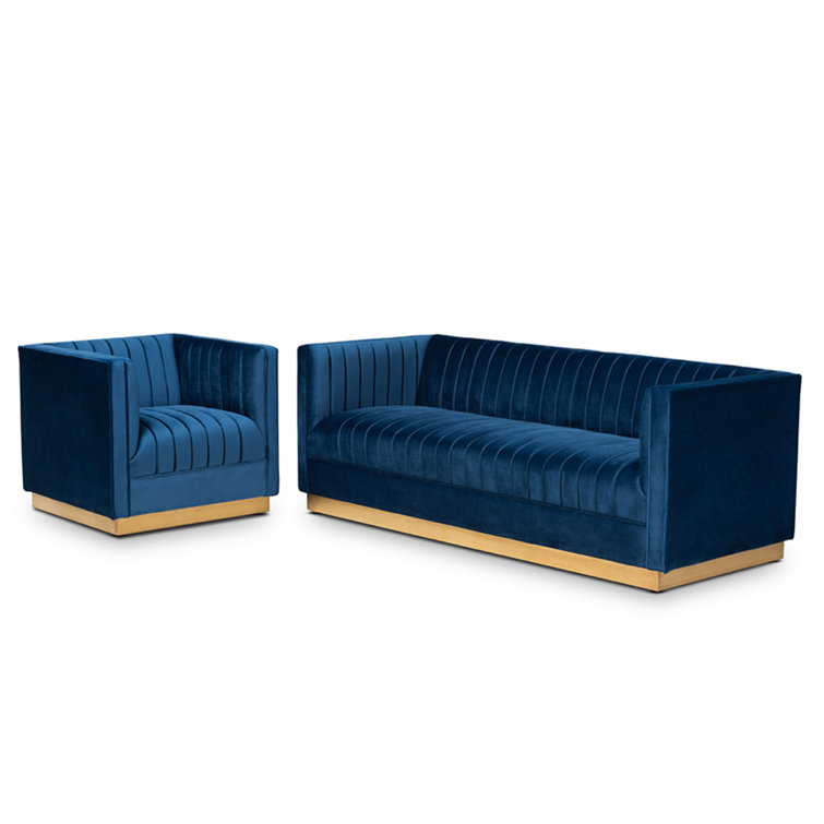 Mercer41 Gayge 2 Piece Velvet Living Room Set Wayfair